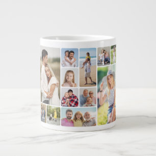 Creëer Uw eigen ronde hoeken 12 fotocollage Grote Koffiekop