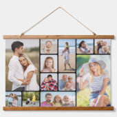 Creëer Uw eigen ronde hoeken 12 fotocollage Hangend Wandkleed (Voorkant)