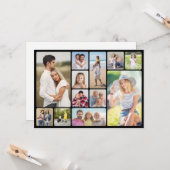 Creëer Uw eigen ronde hoeken 12 fotocollage Kaart (Voorkant / Achterkant in situ)