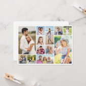 Creëer Uw eigen ronde hoeken 12 fotocollage Kaart (Voorkant / Achterkant in situ)