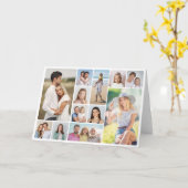 Creëer Uw eigen ronde hoeken 12 fotocollage Kaart (Gele Bloem)