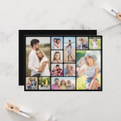 Creëer Uw eigen ronde hoeken 12 fotocollage Kaart (Voorkant / Achterkant in situ)