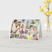 Creëer Uw eigen ronde hoeken 12 fotocollage Kaart (Gele Bloem)