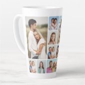 Creëer Uw eigen ronde hoeken 12 fotocollage Latte Mok (Linkerhoek)