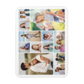 Creëer Uw eigen ronde hoeken 12 fotocollage Magneet (Verticaal)
