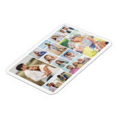 Creëer Uw eigen ronde hoeken 12 fotocollage Magneet (Linkerzijde)