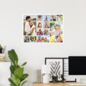 Creëer Uw eigen ronde hoeken 12 fotocollage Poster (Thuiskantoor)