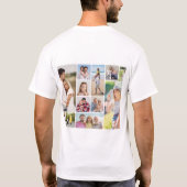 Creëer Uw eigen ronde hoeken 12 fotocollage T-shirt (Achterkant)