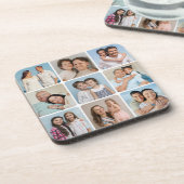 Creëer Uw eigen ronde hoeken 9 Fotocollage Bier Onderzetter (Linkerzijde)