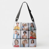 Creëer Uw eigen ronde hoeken 9 Fotocollage Crossbody Tas (Voorkant)