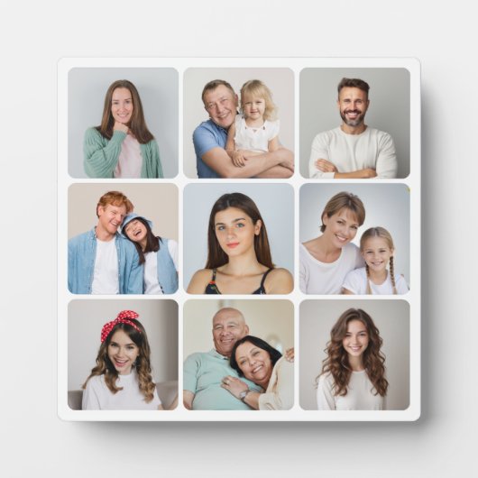 Creëer Uw eigen ronde hoeken 9 Fotocollage Fotoplaat (Voorkant)