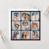 Creëer Uw eigen ronde hoeken 9 Fotocollage Kaart (Voorkant / Achterkant in situ)