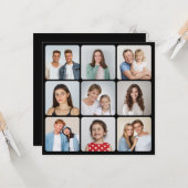 Creëer Uw eigen ronde hoeken 9 Fotocollage Kaart (Voorkant / Achterkant in situ)