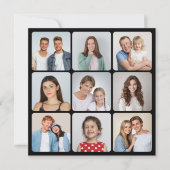 Creëer Uw eigen ronde hoeken 9 Fotocollage Kaart (Voorkant)