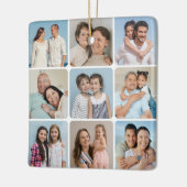 Creëer Uw eigen ronde hoeken 9 Fotocollage Keramisch Ornament (Links)