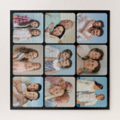 Creëer Uw eigen ronde hoeken 9 Fotocollage Legpuzzel (Horizontaal)