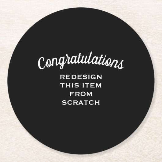 Creëer Uw eigen Ronde Kartonnen Onderzetter (Voorkant)