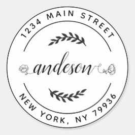 Creëer Uw eigen Ronde Klassieke Ronde van het Adre Ronde Sticker