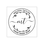 Creëer Uw Eigen Ronde Monogram initialen Rubberstempel (Afrduk)