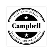 Creëer Uw eigen ronde naam van het terugkeeradres Zelfinktende Stempel (Design)