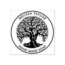 Creëer Uw eigen ronde olijfboom Rubber Stempel