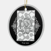 Creëer Uw eigen ronde ornament Black Elegant (Links)