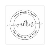 Creëer Uw eigen ronde retouradres Rubberstempel (Afrduk)