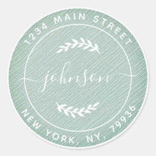 Creëer Uw eigen ronde retouradres zwart Ronde Sticker