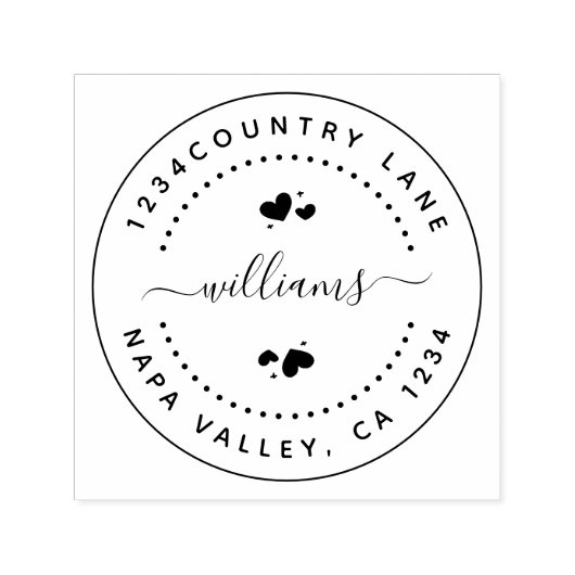 Creëer Uw eigen ronde retourstempel Zelfinktende Stempel (Design)