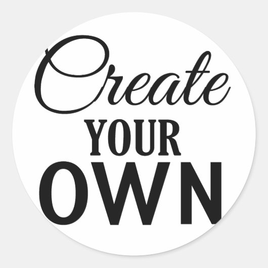 Creëer Uw eigen Ronde Sticker (Voorkant)