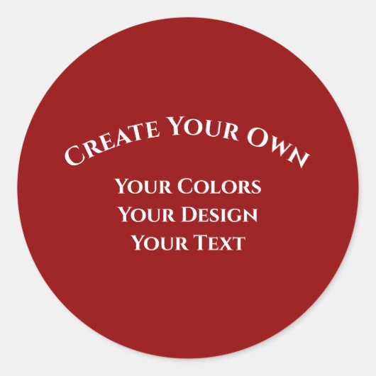 Creëer Uw eigen Ronde Sticker (Voorkant)