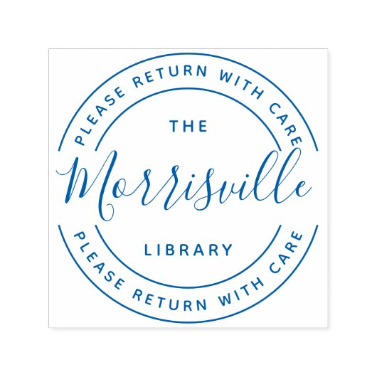 Creëer uw eigen ronde van de bibliotheek van naam  zelfinktende stempel (Design)