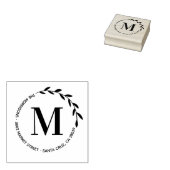 Creëer Uw eigen Ronde van het Monogram Rug Adres Rubberstempel (Gestempeld)