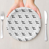 Creëer Uw eigen rondetafelfeest voor Logo Papieren Bordje