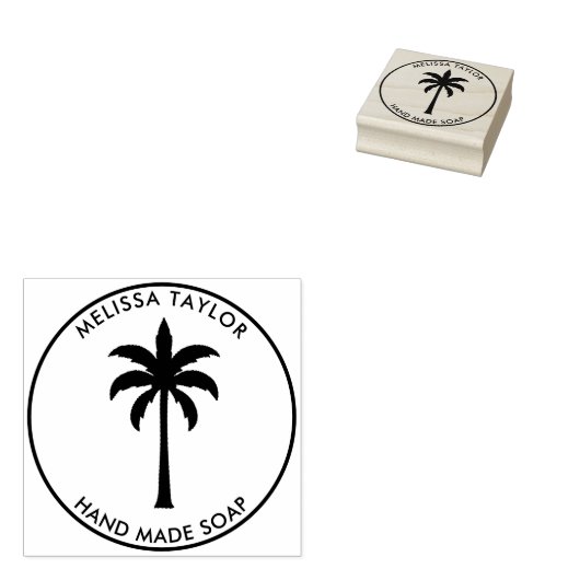 Creëer Uw eigen rondpalmboom Rubberstempel (Gestempeld)