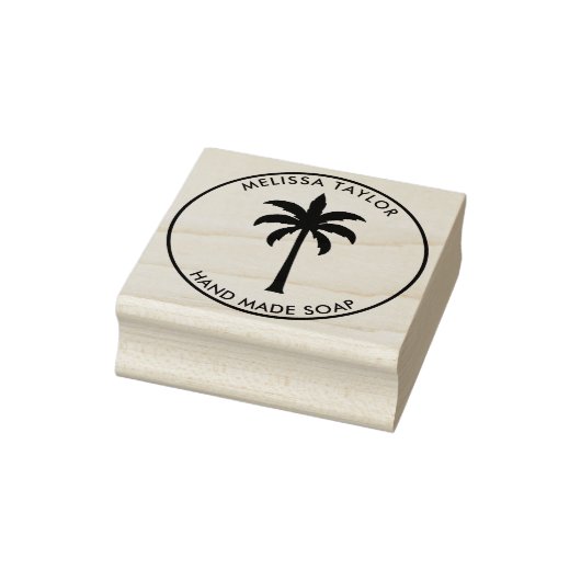 Creëer Uw eigen rondpalmboom Rubberstempel (Stempel)
