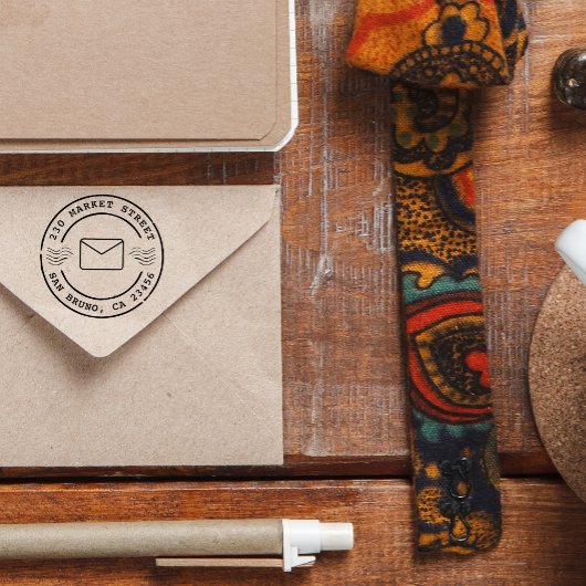 Creëer Uw eigen Rondretouradres van de Aangepaste  Rubberstempel