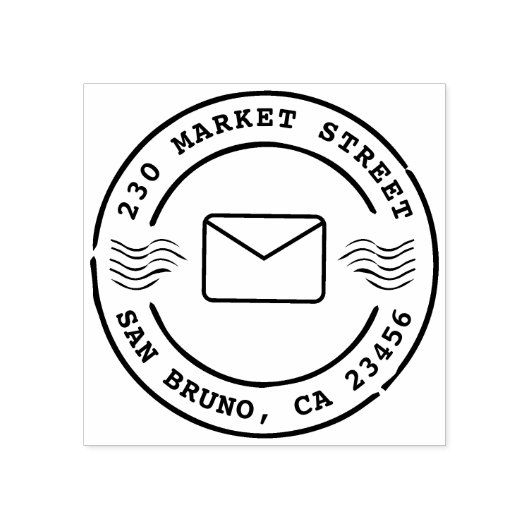 Creëer Uw eigen Rondretouradres van de Aangepaste  Rubberstempel (Afrduk)