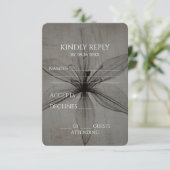 Creëer uw eigen  röntgenbloem close-up RSVP kaartje (Staand voorkant)