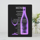 Creëer Uw Eigen Röntgenfoto Wijnglas & Fles Menu (Staand voorkant)
