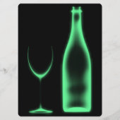 Creëer Uw Eigen Röntgenfoto Wijnglas & Fles Menu (Achterkant)