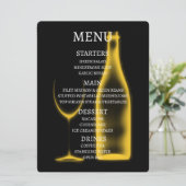 Creëer Uw Eigen Röntgenfoto Wijnglas & Fles Menu (Staand voorkant)