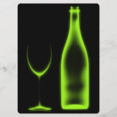 Creëer Uw Eigen Röntgenfoto Wijnglas & Fles Menu (Achterkant)