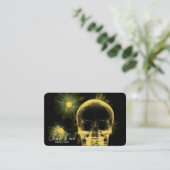 Creëer Uw Eigen Röntgenstraal Schedel & Bloemen Visitekaartje (Staand voorkant)