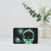 Creëer Uw Eigen Röntgenstraal Schedel & Bloemen Visitekaartje (Staand voorkant)