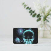 Creëer Uw Eigen Röntgenstraal Schedel & Bloemen Visitekaartje (Staand voorkant)