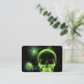 Creëer Uw Eigen Röntgenstraal Schedel & Bloemen Visitekaartje (Staand voorkant)