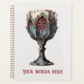 Creëer Uw eigen rood & blauw goud omrande kelk Planner (Voorkant)