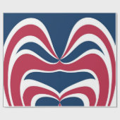 Creëer Uw eigen rood-blauw-witte vlaglanden Art Cadeaupapier (Vlak)