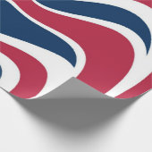 Creëer Uw eigen rood-blauw-witte vlaglanden Art Cadeaupapier (Hoek)